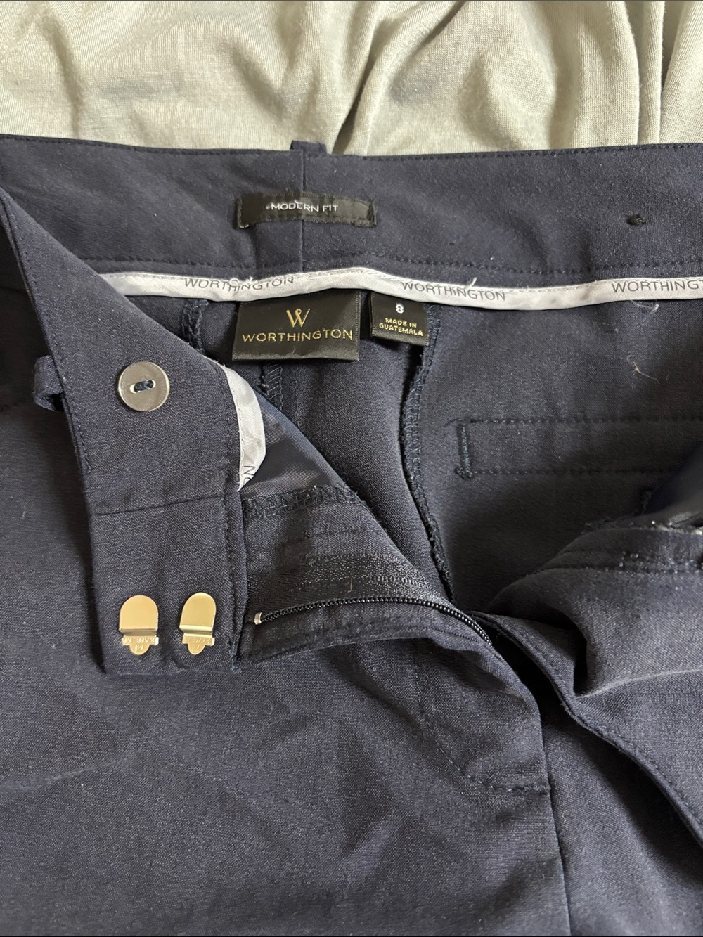 Worthington Dark Navy Modern Fit Trousers